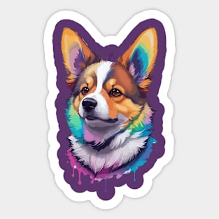 Colorful Dog Sticker